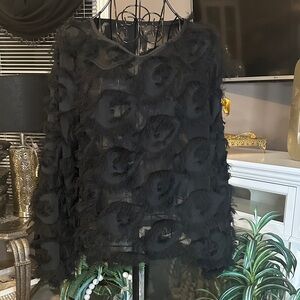 SHEIN Black Textured Blouse